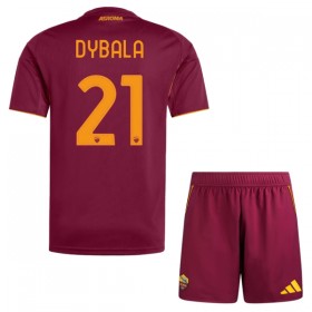 Koszulka AS Roma Dybala 21 Dziecięcy Domowe 2025-26 Koszulki Piłkarskie Krótki Rękaw
